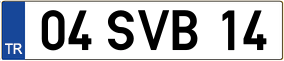 Trailer License Plate